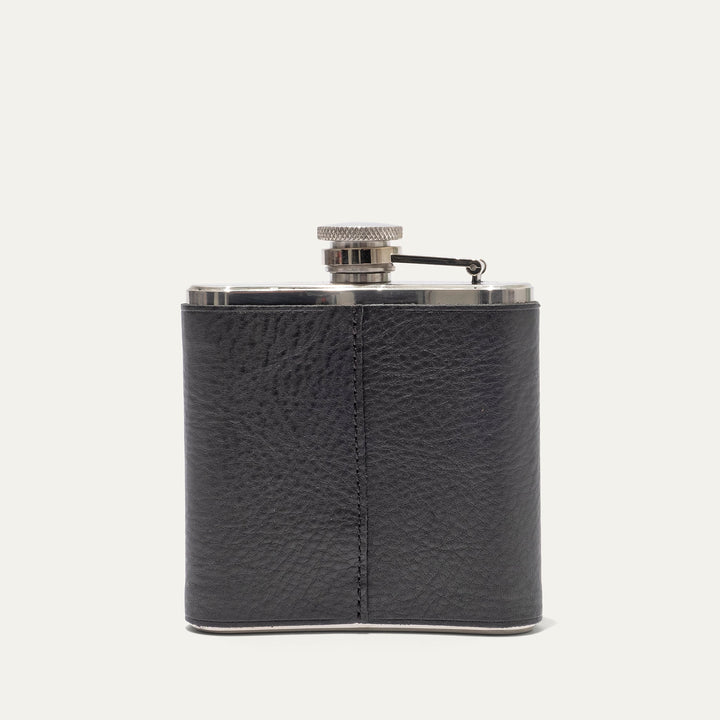 Leather & Stainless Steel Flask – Full-Grain Leather Wrapped Flask