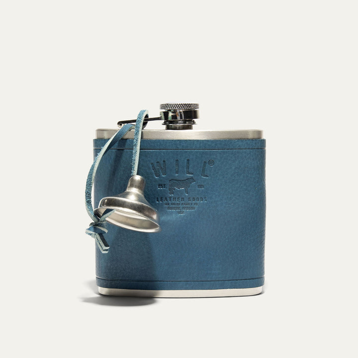 Leather & Stainless Steel Flask – Full-Grain Leather Wrapped Flask