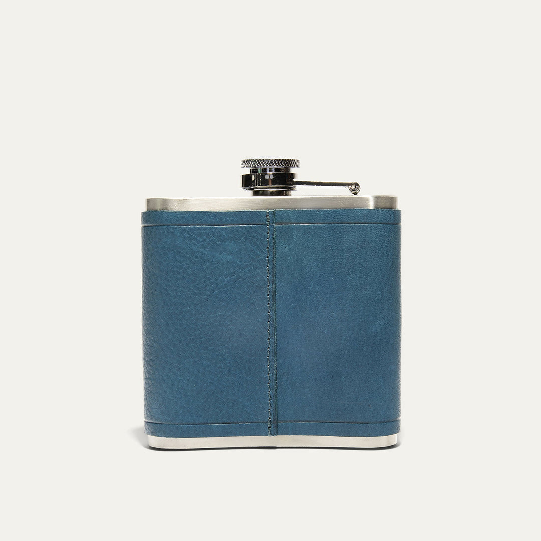 Leather & Stainless Steel Flask – Full-Grain Leather Wrapped Flask