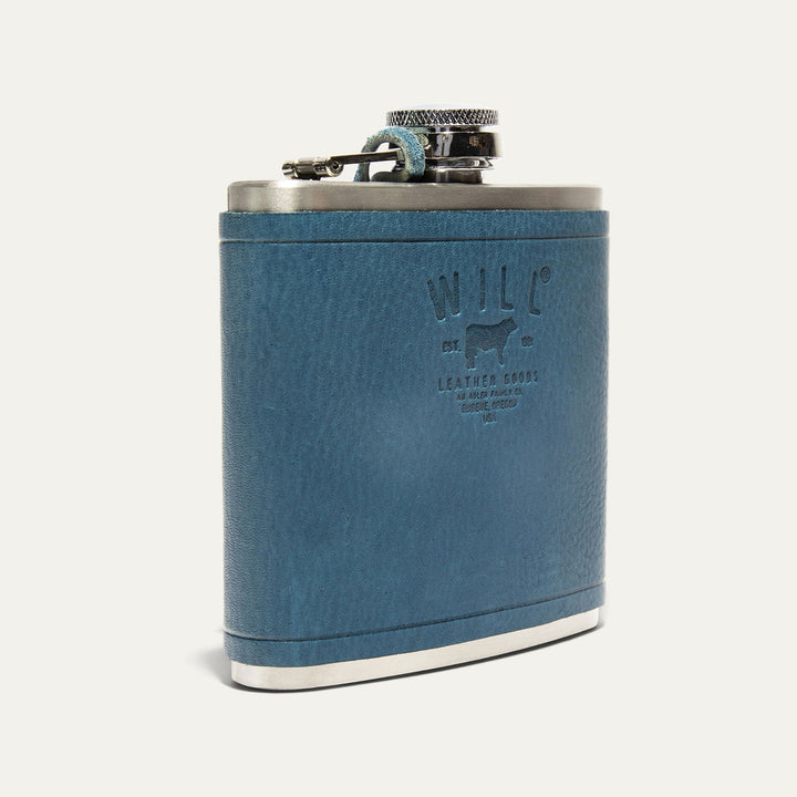Leather & Stainless Steel Flask – Full-Grain Leather Wrapped Flask