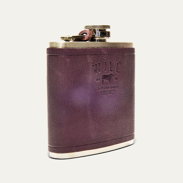 Leather & Stainless Steel Flask – Full-Grain Leather Wrapped Flask