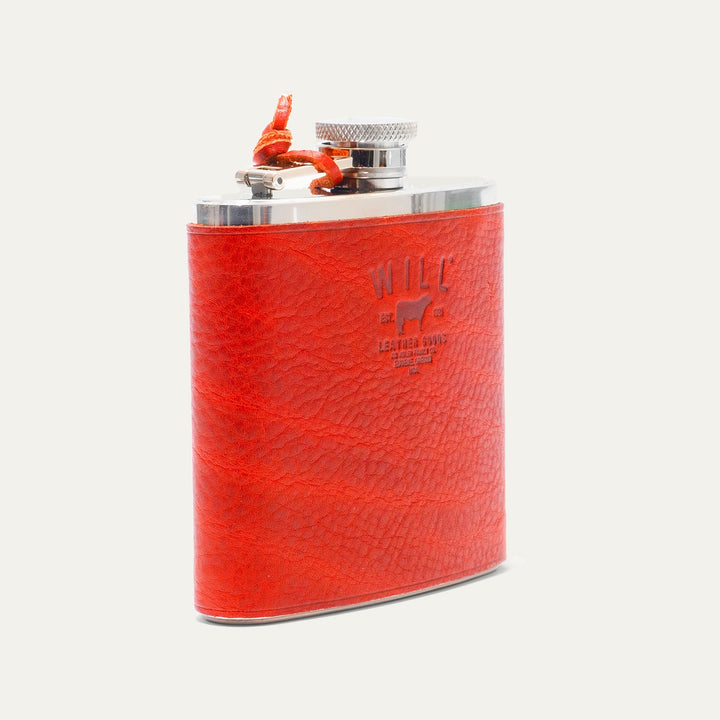Leather & Stainless Steel Flask – Full-Grain Leather Wrapped Flask