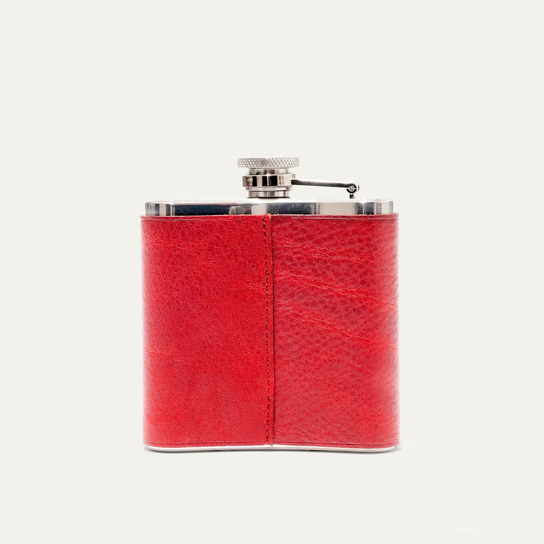 Leather & Stainless Steel Flask – Full-Grain Leather Wrapped Flask