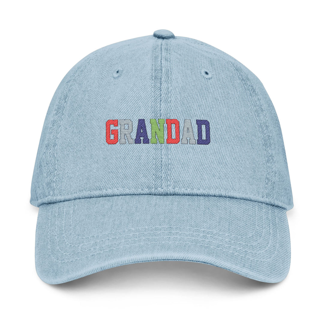 Colorful Embroidered Grandad Denim Hat - Gift for Grandpa