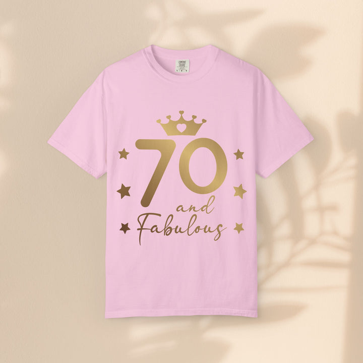 70 and Fabulous Unisex Garment-Dyed T-shirt | Birthday Celebration Tee, Gift for 70th Birthday, Vintage Style Shirt, Fun Party Wear, [...]