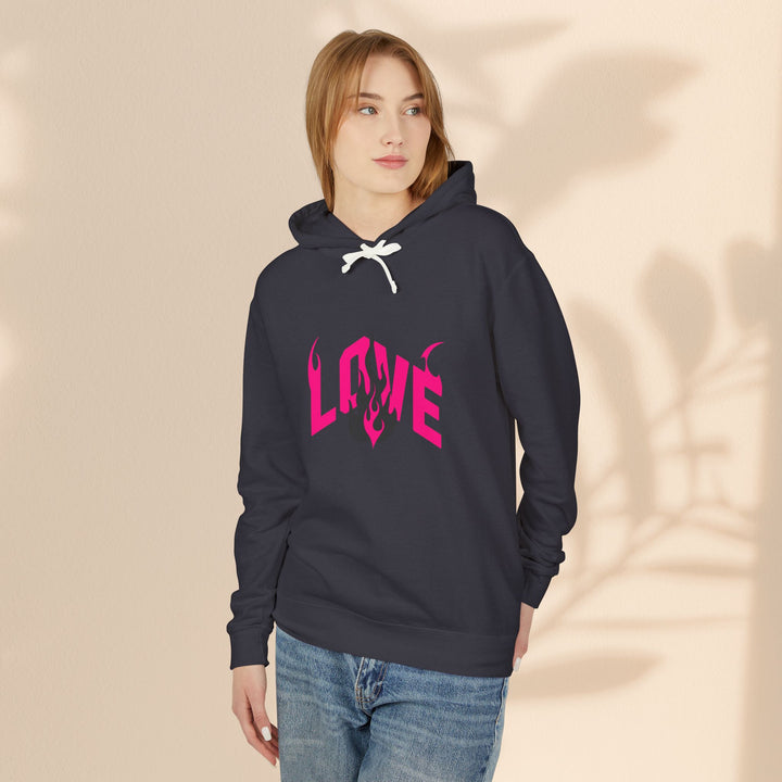 Unisex Lightweight Hooded Sweatshirt - LOVE