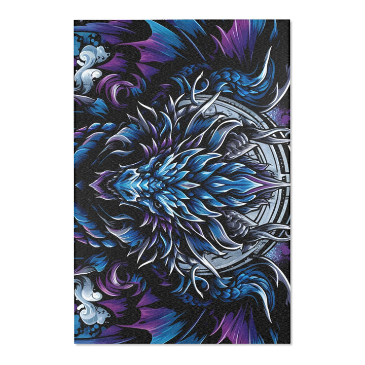 Mystical Dragon Area Rug - Bohemian Home Decor, Gift for Fantasy Lovers