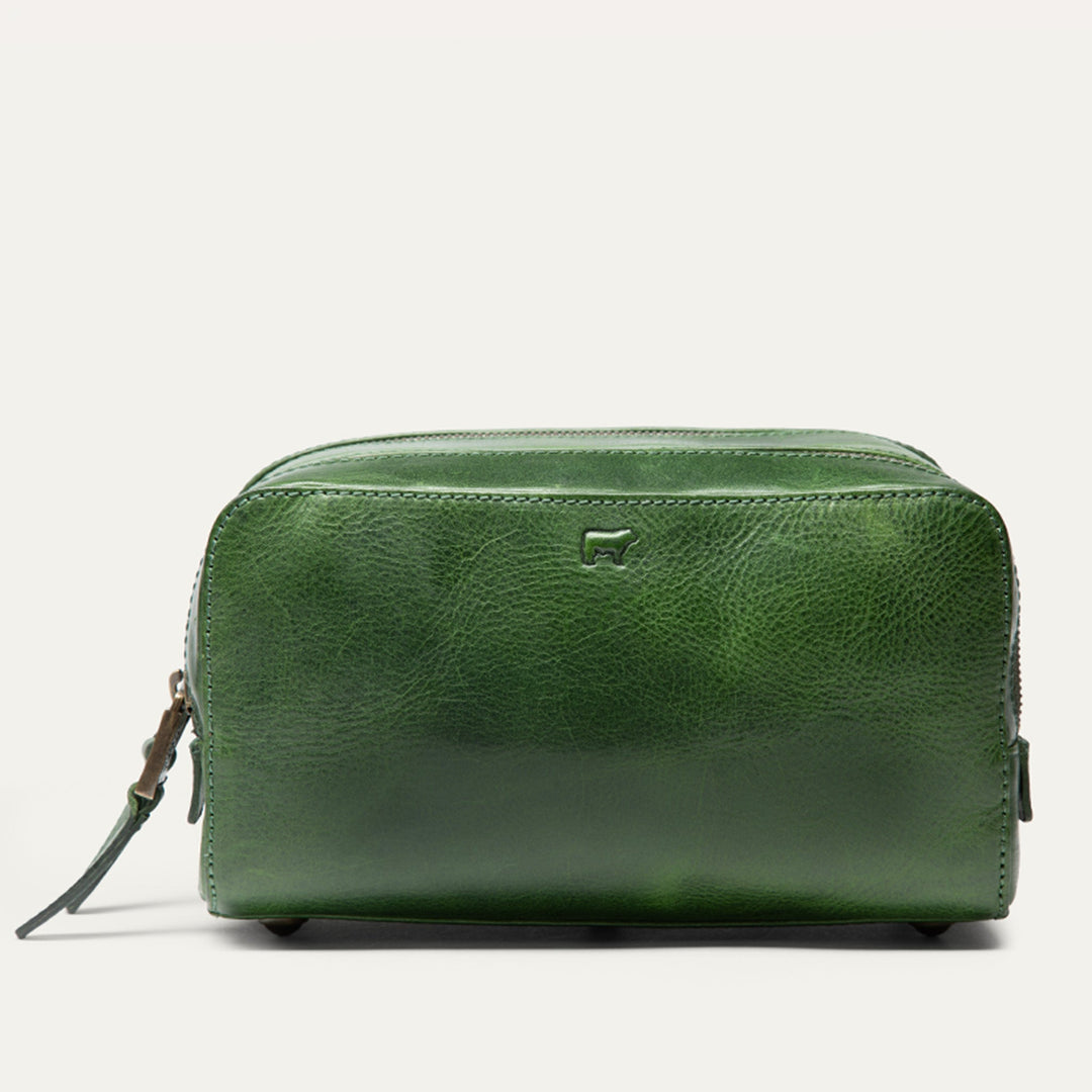 Professional Leather Travel Kit – Luxury Full-Grain Italian Toiletry Bag