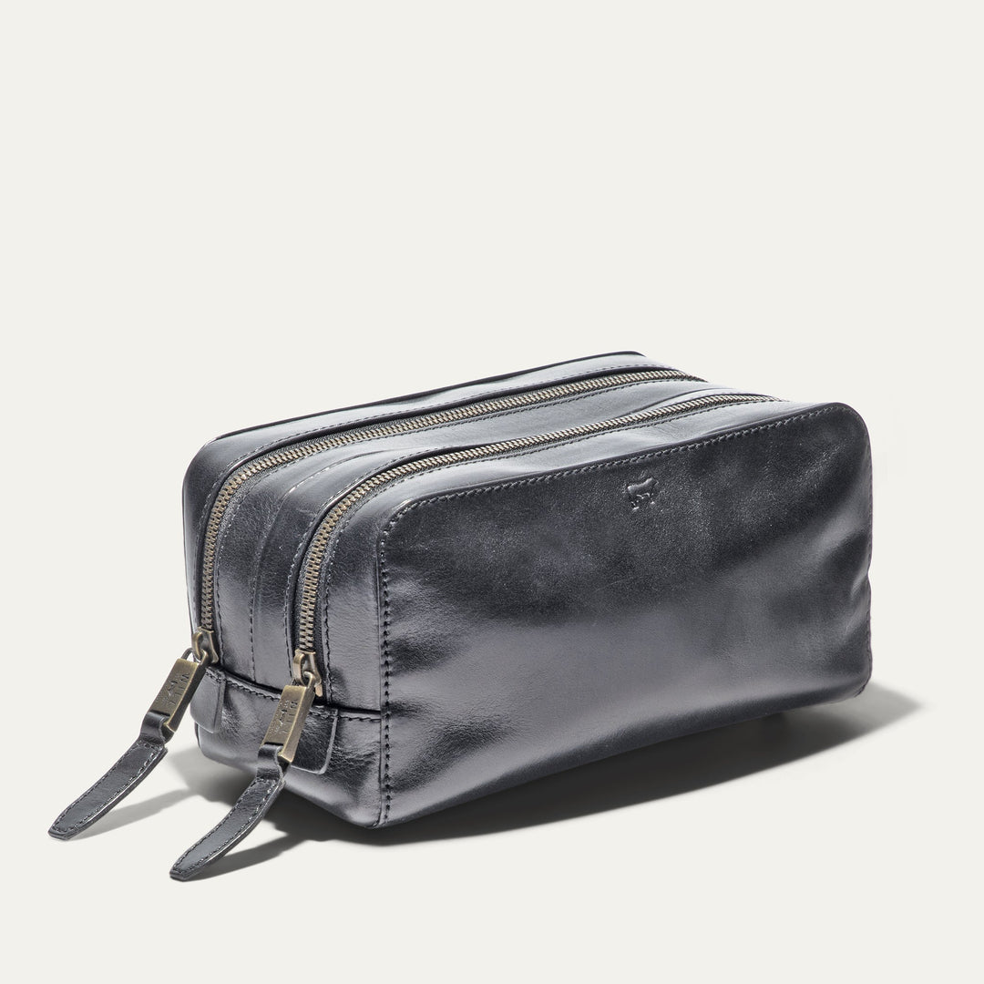 Professional Leather Travel Kit – Luxury Full-Grain Italian Toiletry Bag