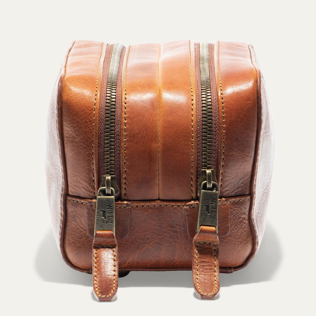 Professional Leather Travel Kit – Luxury Full-Grain Italian Toiletry Bag
