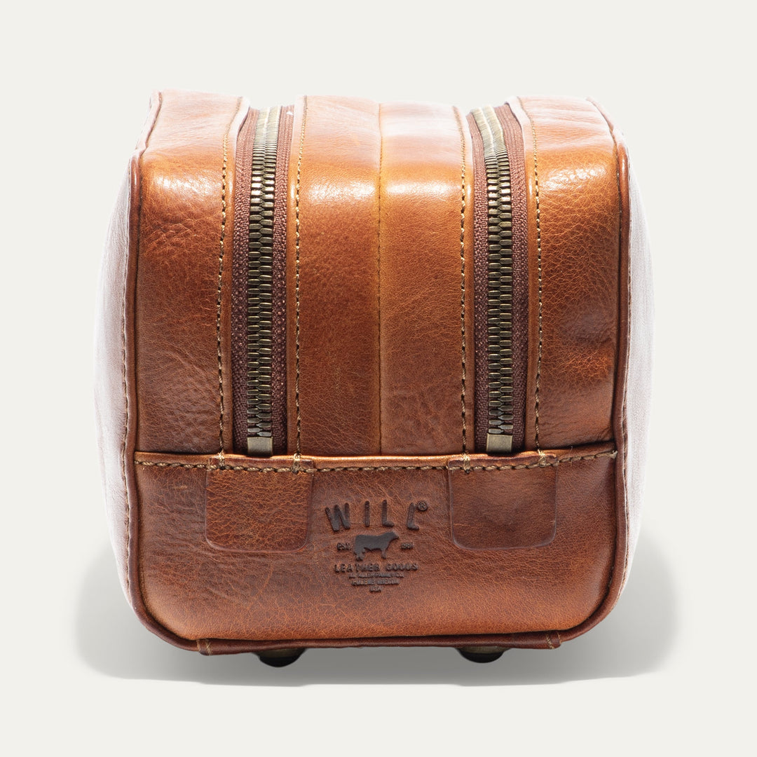 Professional Leather Travel Kit – Luxury Full-Grain Italian Toiletry Bag