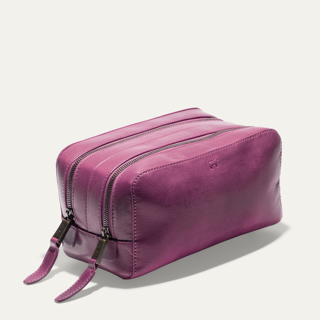 Professional Leather Travel Kit – Luxury Full-Grain Italian Toiletry Bag