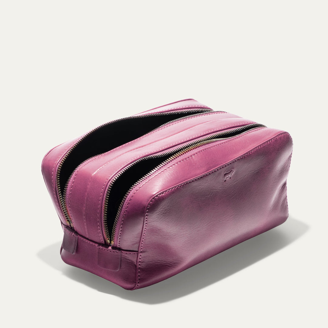 Professional Leather Travel Kit – Luxury Full-Grain Italian Toiletry Bag