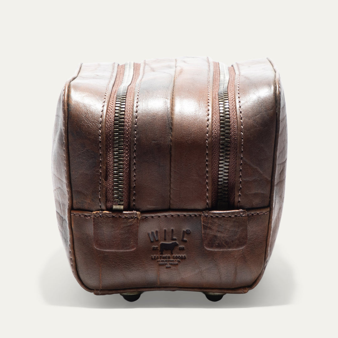 Professional Leather Travel Kit – Luxury Full-Grain Italian Toiletry Bag