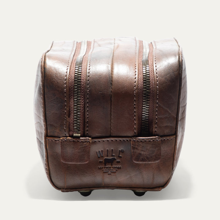 Professional Leather Travel Kit – Luxury Full-Grain Italian Toiletry Bag