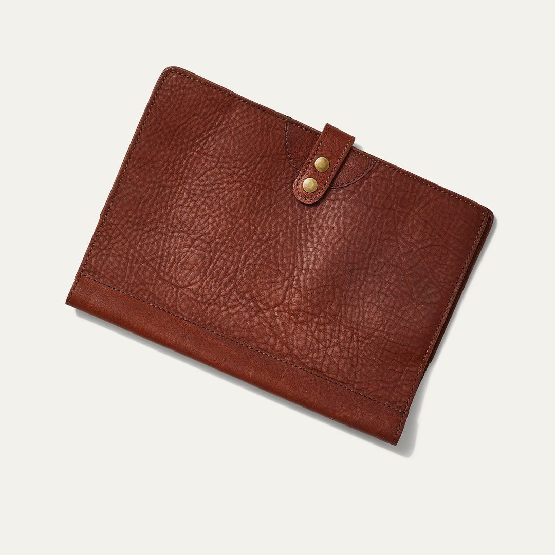 Large Leather Journal Cover – Full-Grain Leather Notebook Organizer