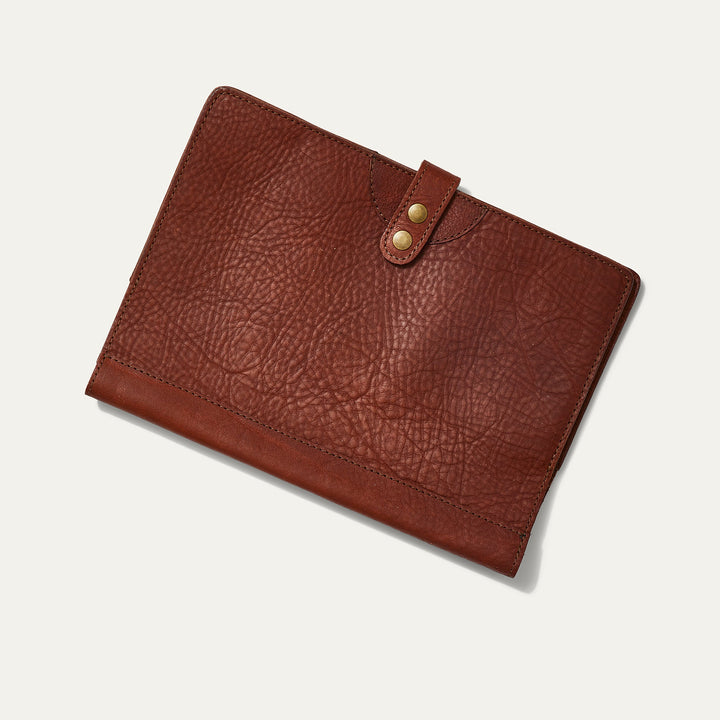 Large Leather Journal Cover – Full-Grain Leather Notebook Organizer
