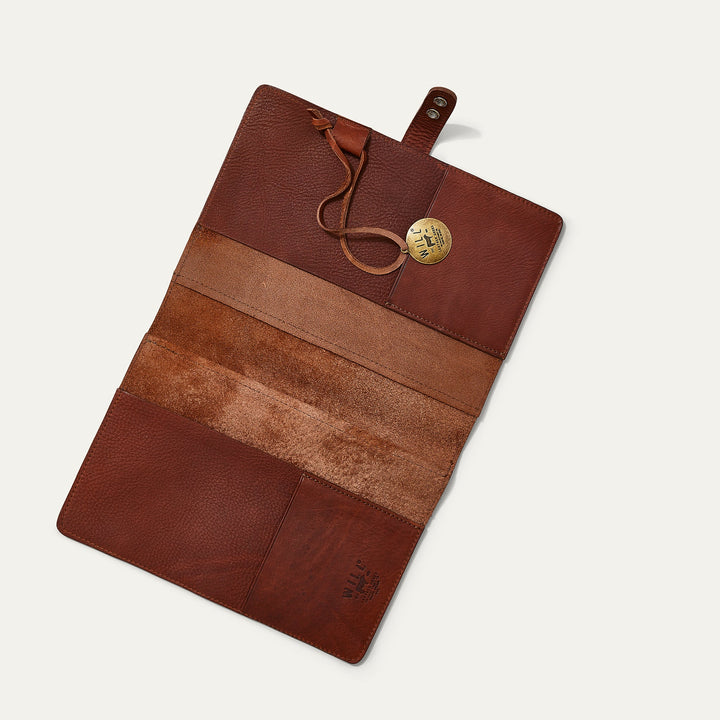 Large Leather Journal Cover – Full-Grain Leather Notebook Organizer