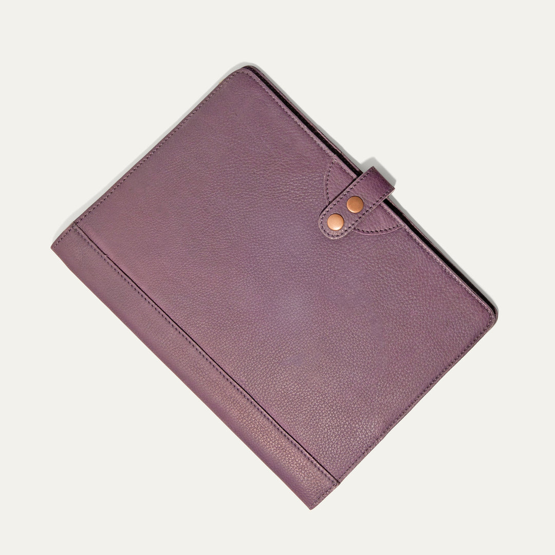 Large Leather Journal Cover – Full-Grain Leather Notebook Organizer
