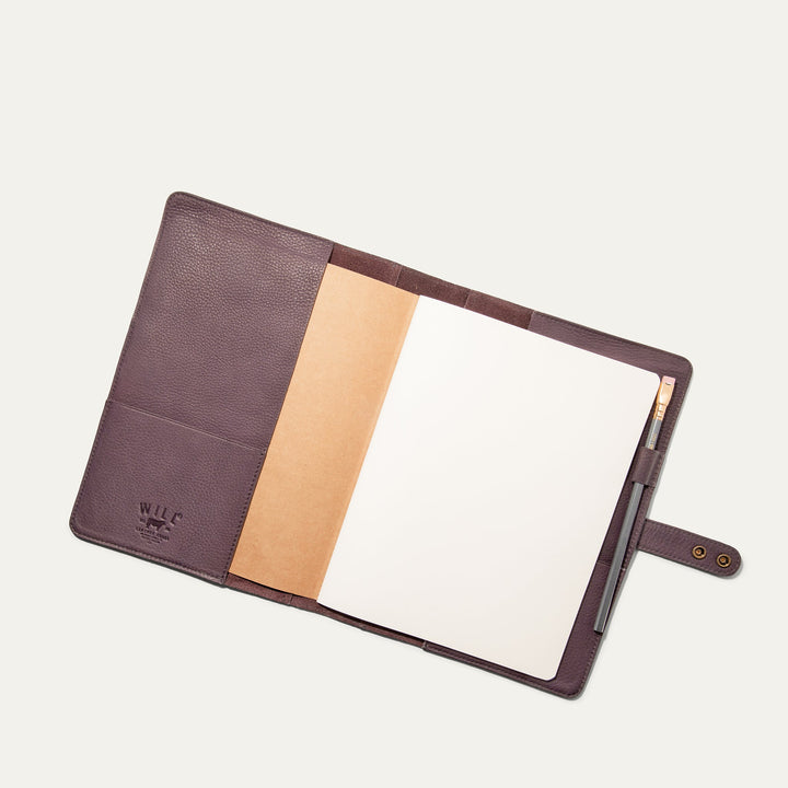 Large Leather Journal Cover – Full-Grain Leather Notebook Organizer