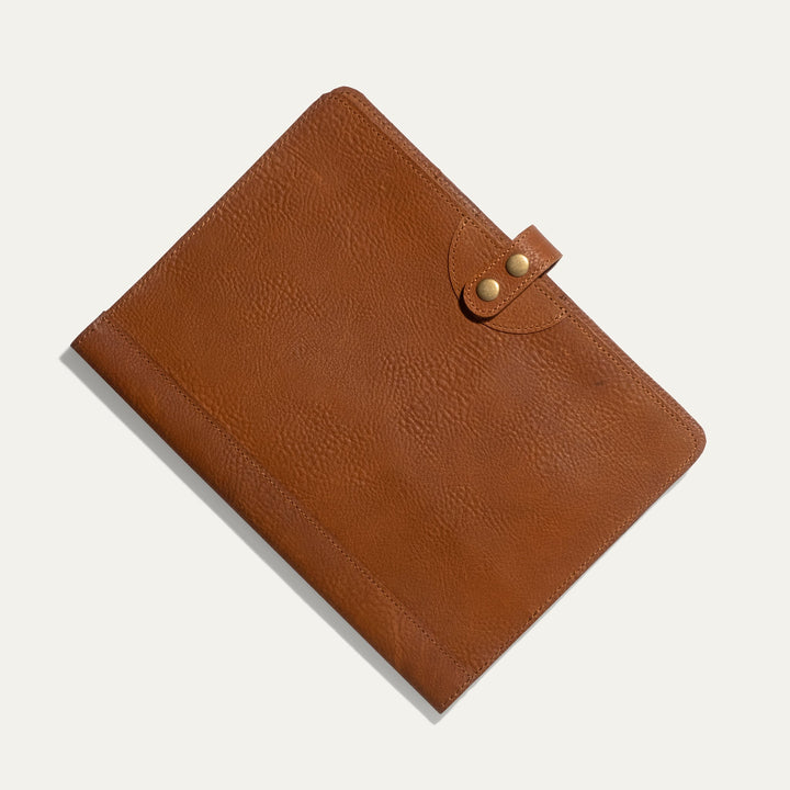 Large Leather Journal Cover – Full-Grain Leather Notebook Organizer