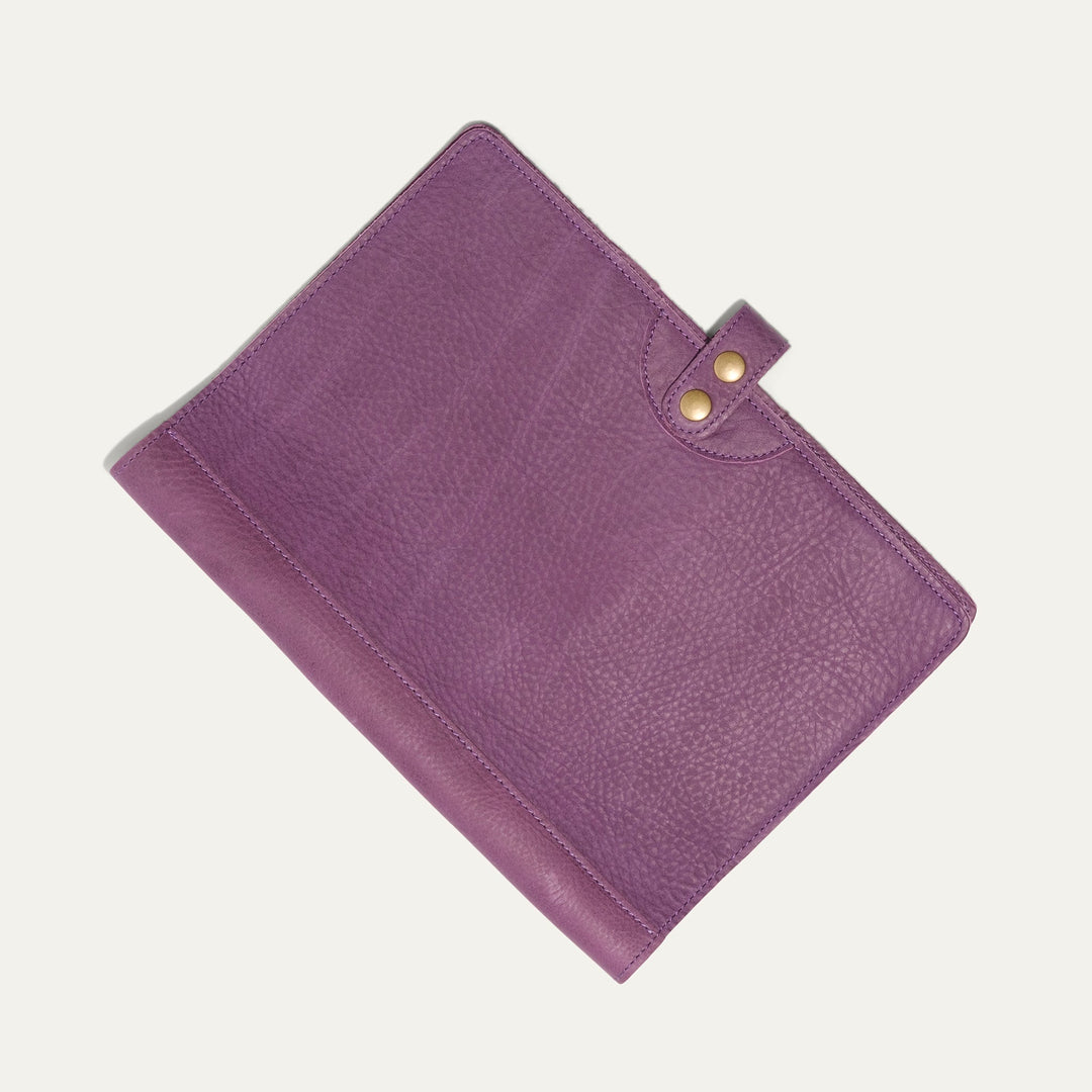 Large Leather Journal Cover – Full-Grain Leather Notebook Organizer