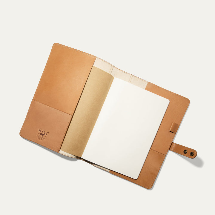 Large Leather Journal Cover – Full-Grain Leather Notebook Organizer