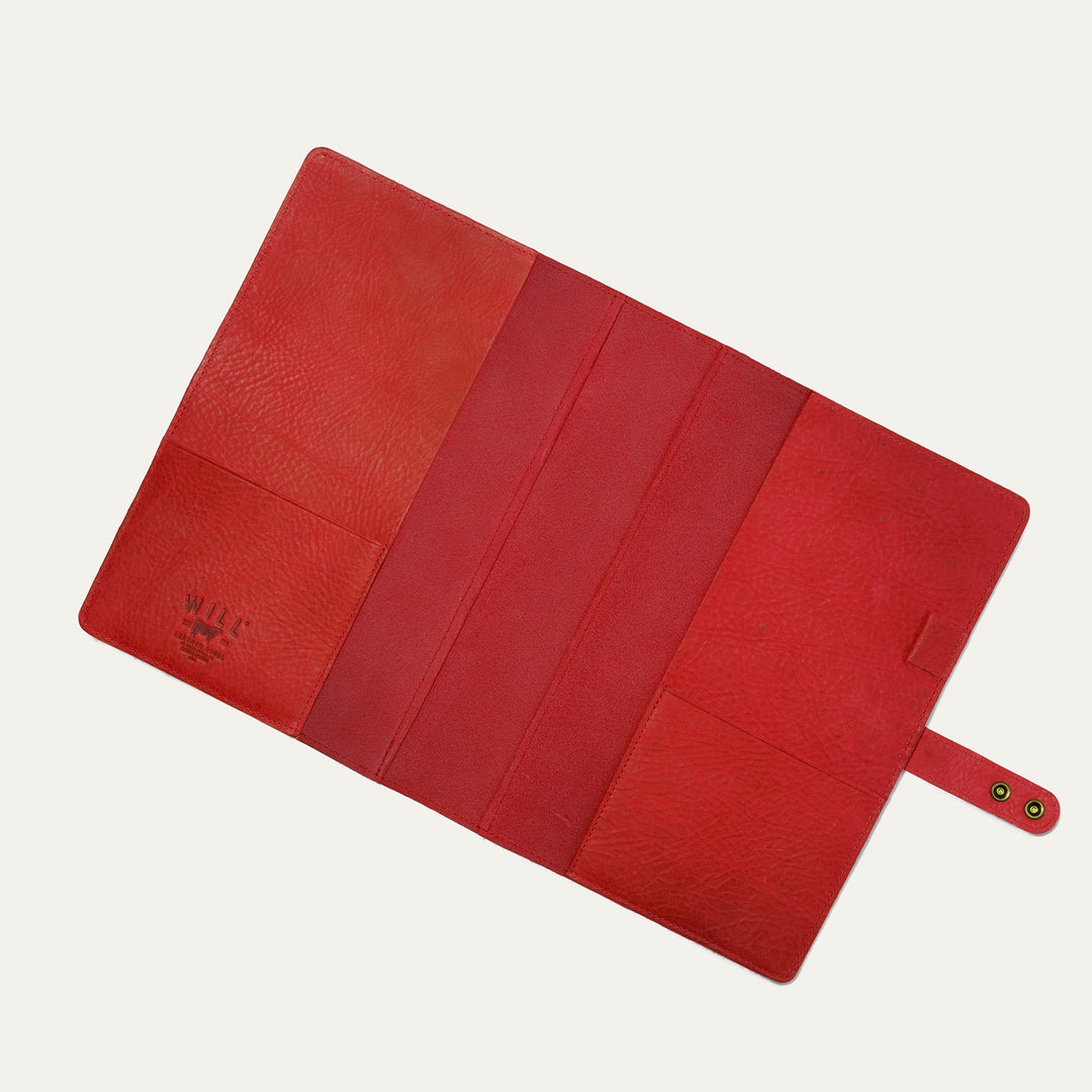 Large Leather Journal Cover – Full-Grain Leather Notebook Organizer