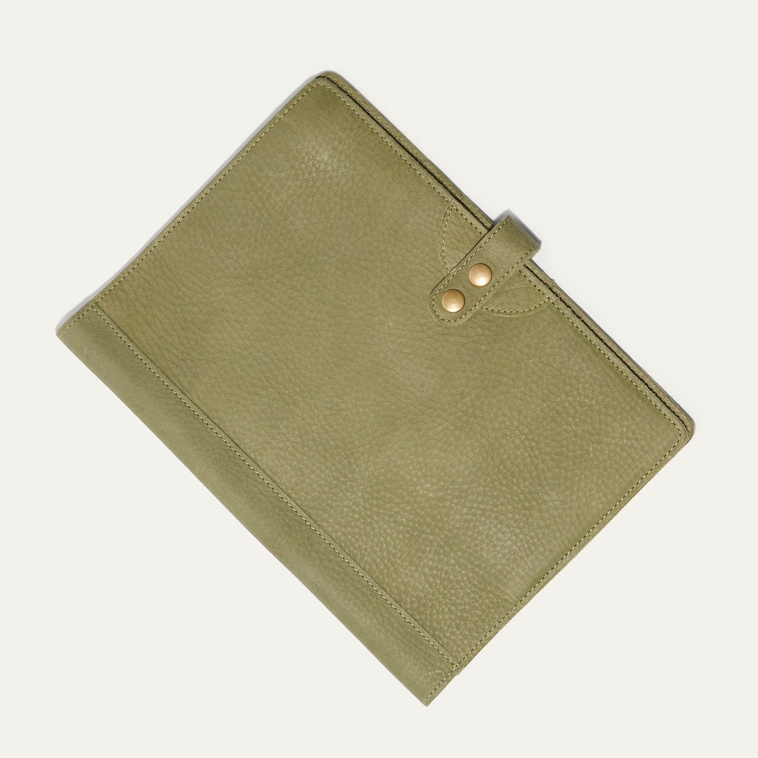 Large Leather Journal Cover – Full-Grain Leather Notebook Organizer