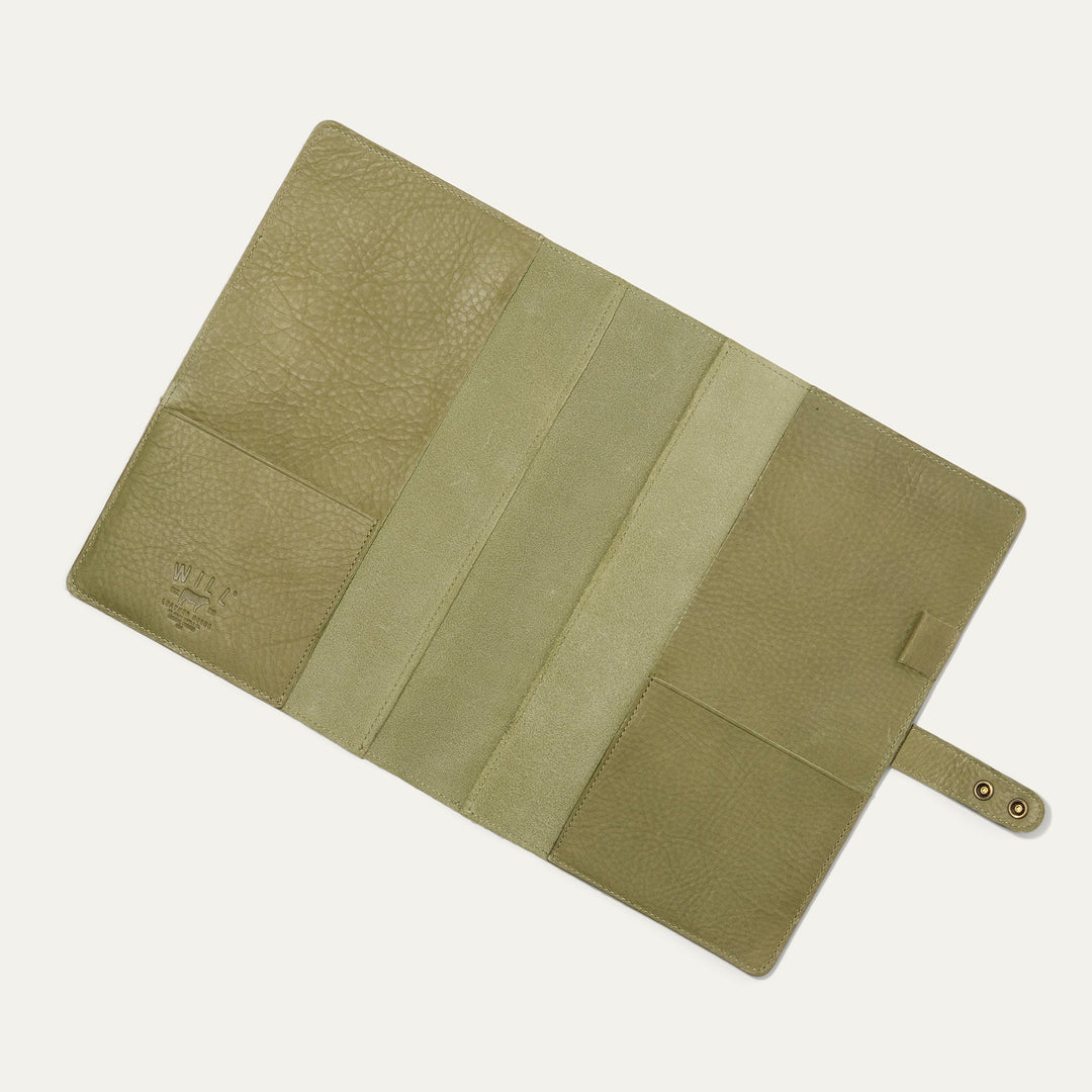 Large Leather Journal Cover – Full-Grain Leather Notebook Organizer