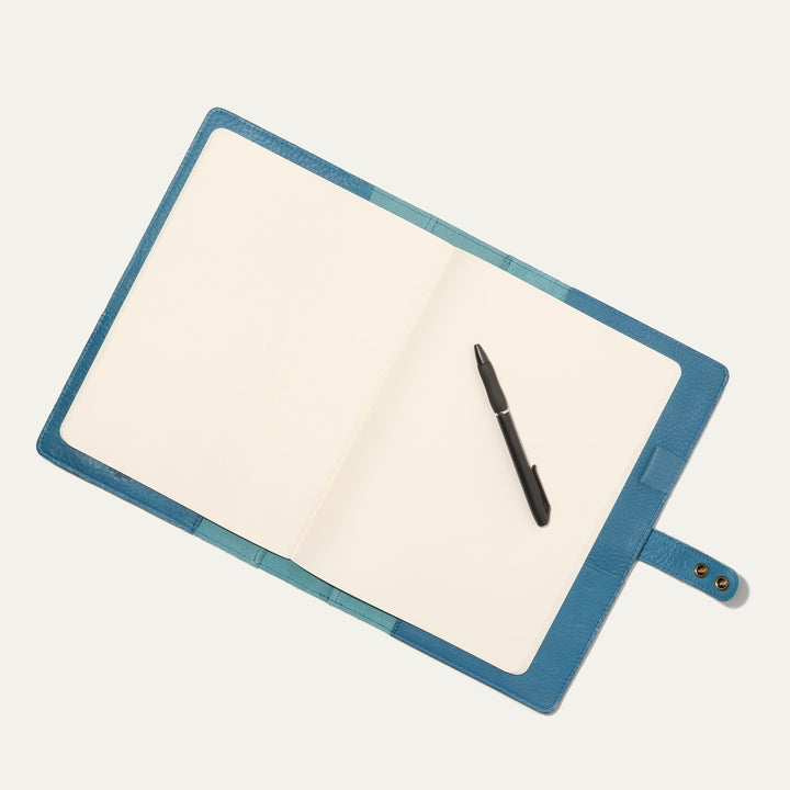 Large Leather Journal Cover – Full-Grain Leather Notebook Organizer