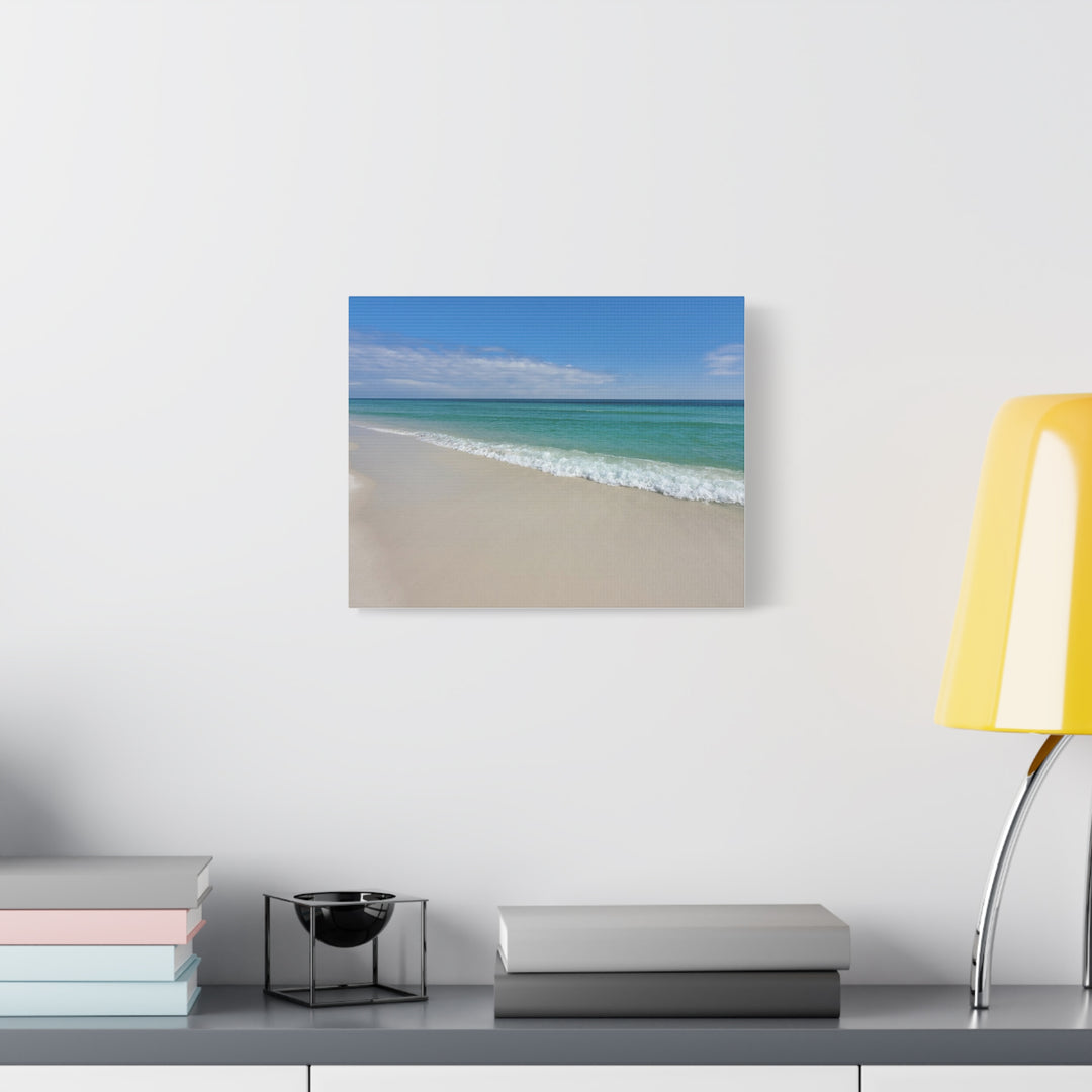 Beach Shoreline Matte Canvas Print – Tranquil Ocean Wall Art