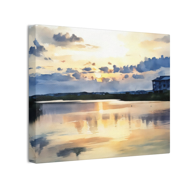 Serene Sunset Landscape Canvas Wall Art