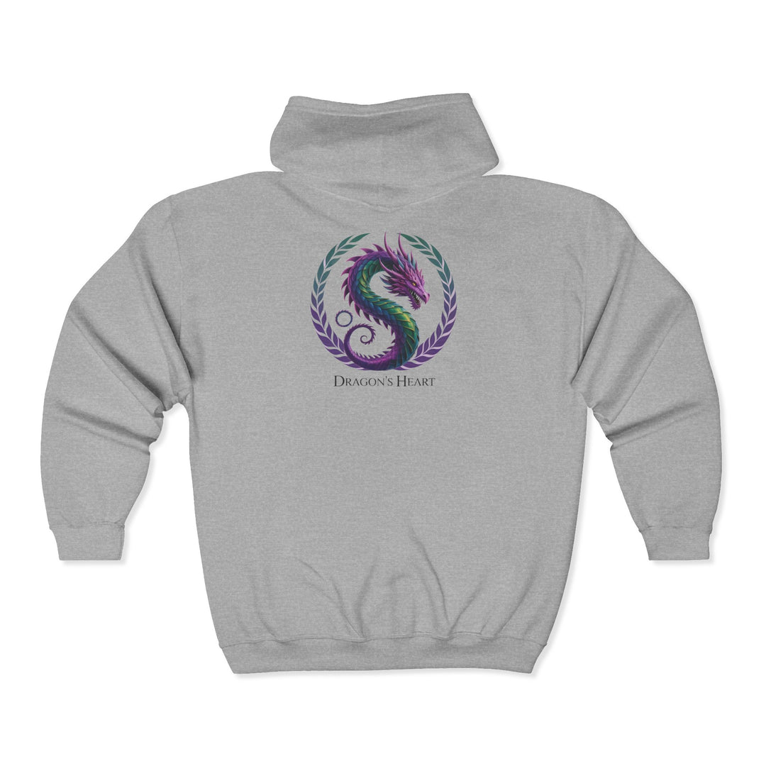 Dragon's Heart - nisex Heavy Blend™ Full Zip Hooded Sweatshirt