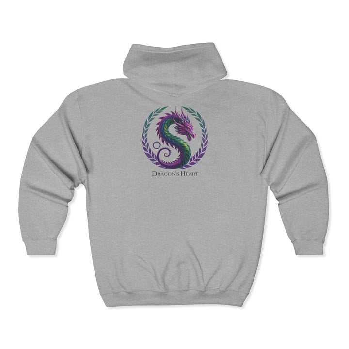 Dragon's Heart - nisex Heavy Blend™ Full Zip Hooded Sweatshirt