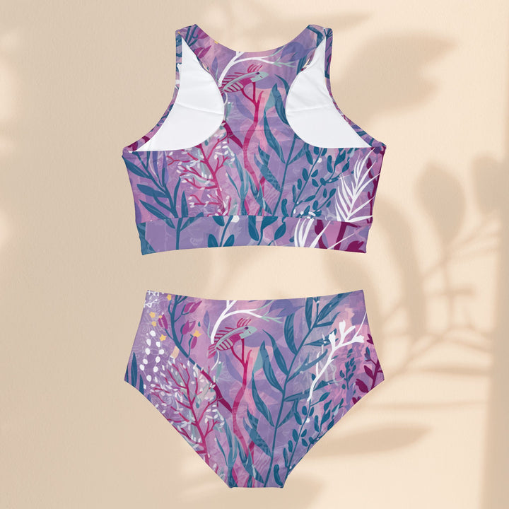 Two-piece Swimsuit - Purple Seaweed