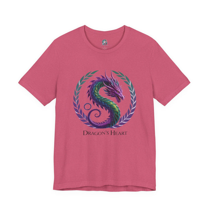 Mythical Dragon's Heart Unisex Tee, Fantasy Shirt, Gift for Gamers, Unique Dragon Design, Casual Wear, Dragon Lover's Apparel