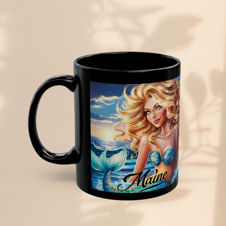 Black Mug (11oz, 15oz) - Maine Mermaid