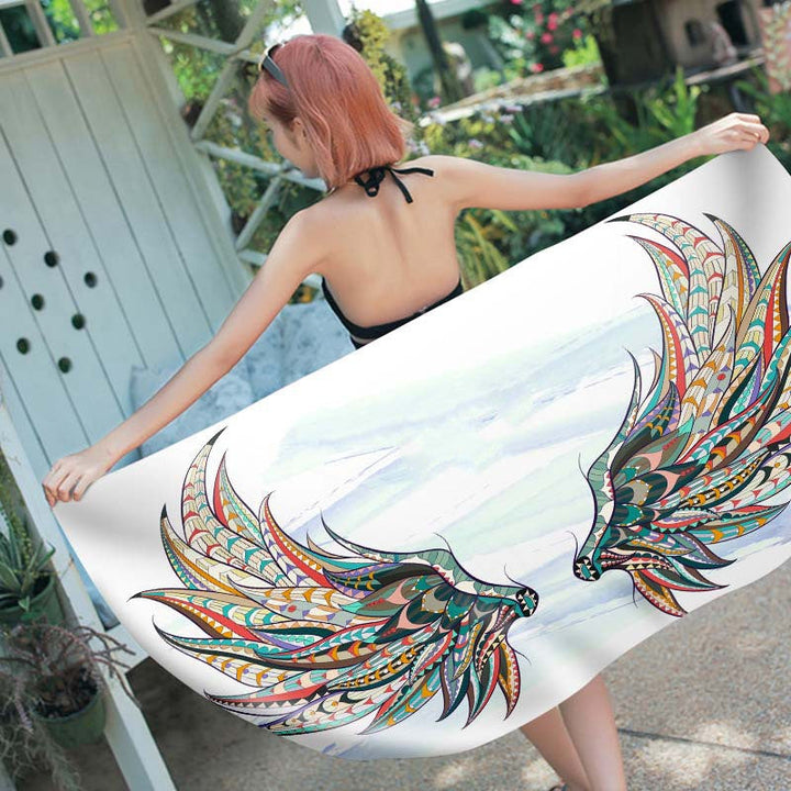 Vibrant Printed Rectangular Beach Towel
