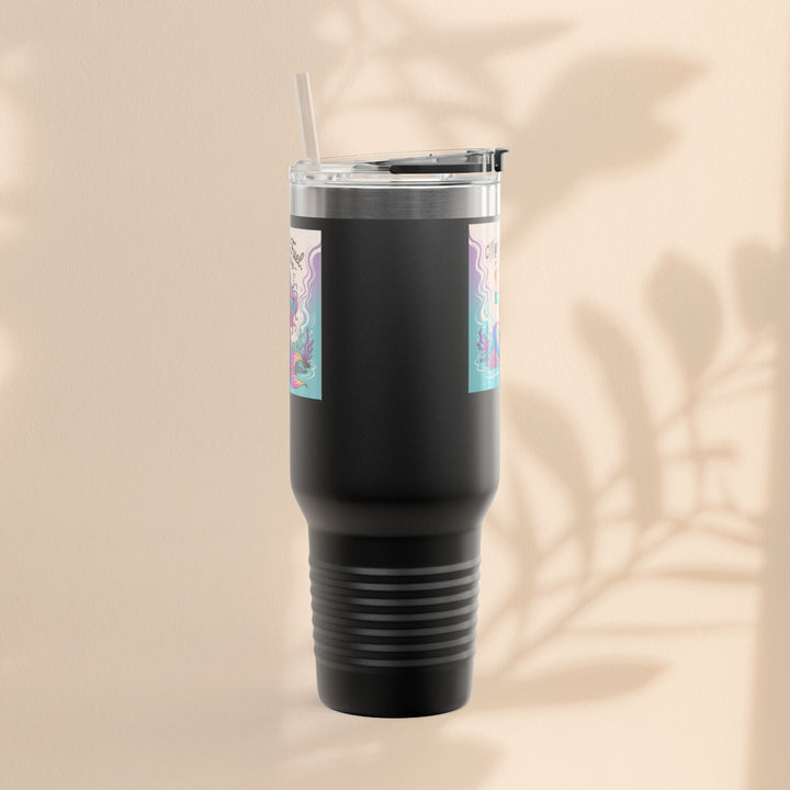 Magical Mermaid Fuel Insulated Travel Mug | 40oz Fantasy Drinkware for Beach Lovers, Gifts for Her
