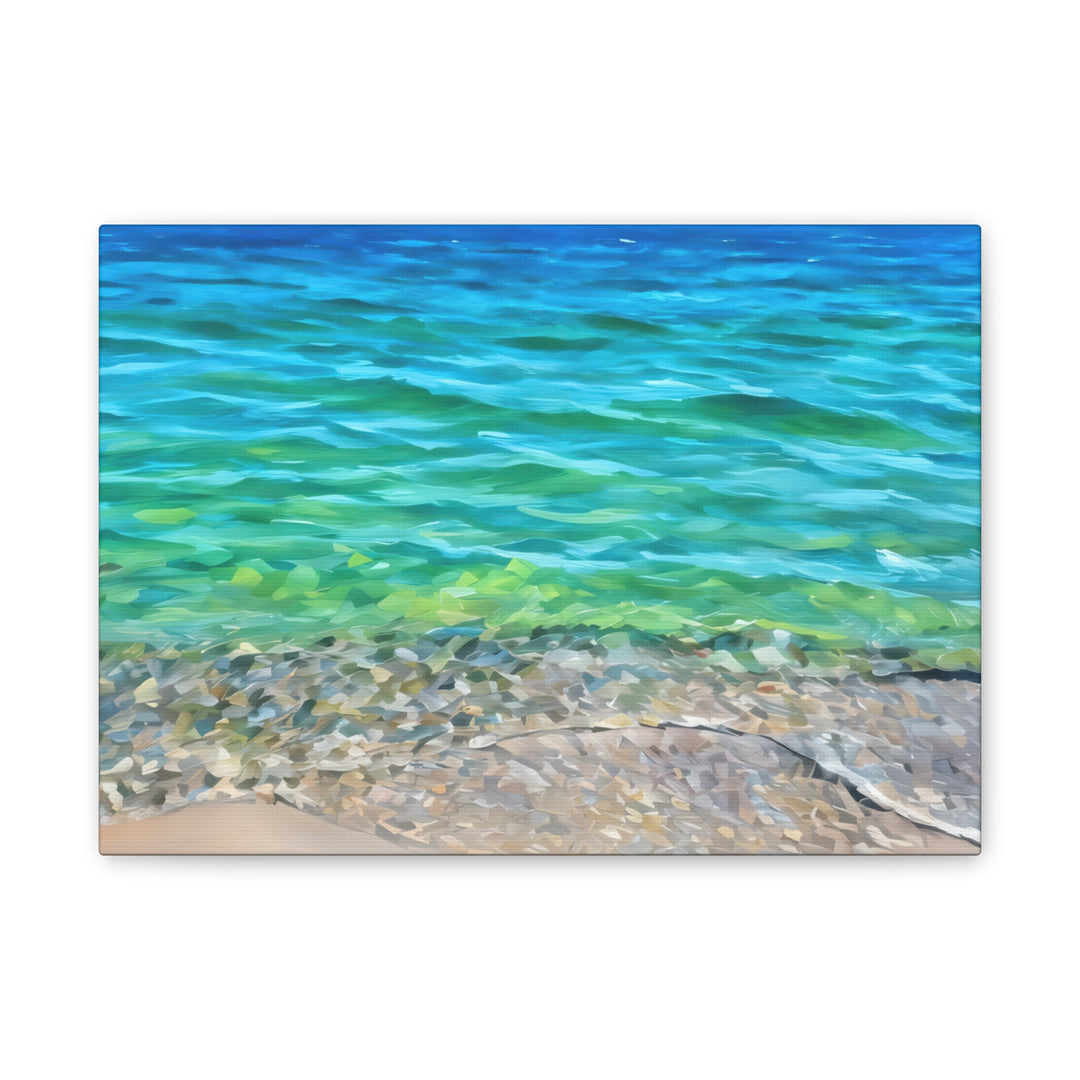 Coastal Serenity Seascape Canvas Art Print