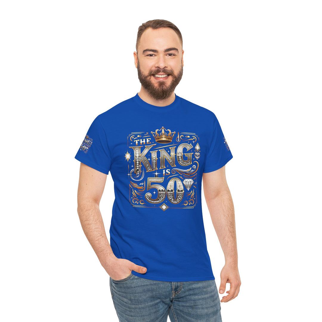 Royal 50th Birthday Tee, Vintage King Shirt, Men’s Birthday Gift, Celebrate 50 Years, Custom Graphic T-Shirt, Fun Party Top
