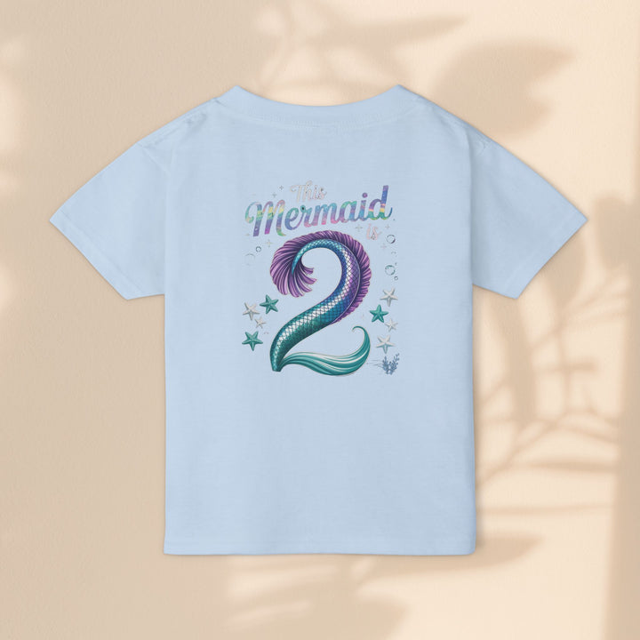 2 year old Mermaid Toddler T-Shirt | Cute Birthday Shirt, Kids Apparel, Toddler Gift, Mermaid Theme, Ocean Birthday Party