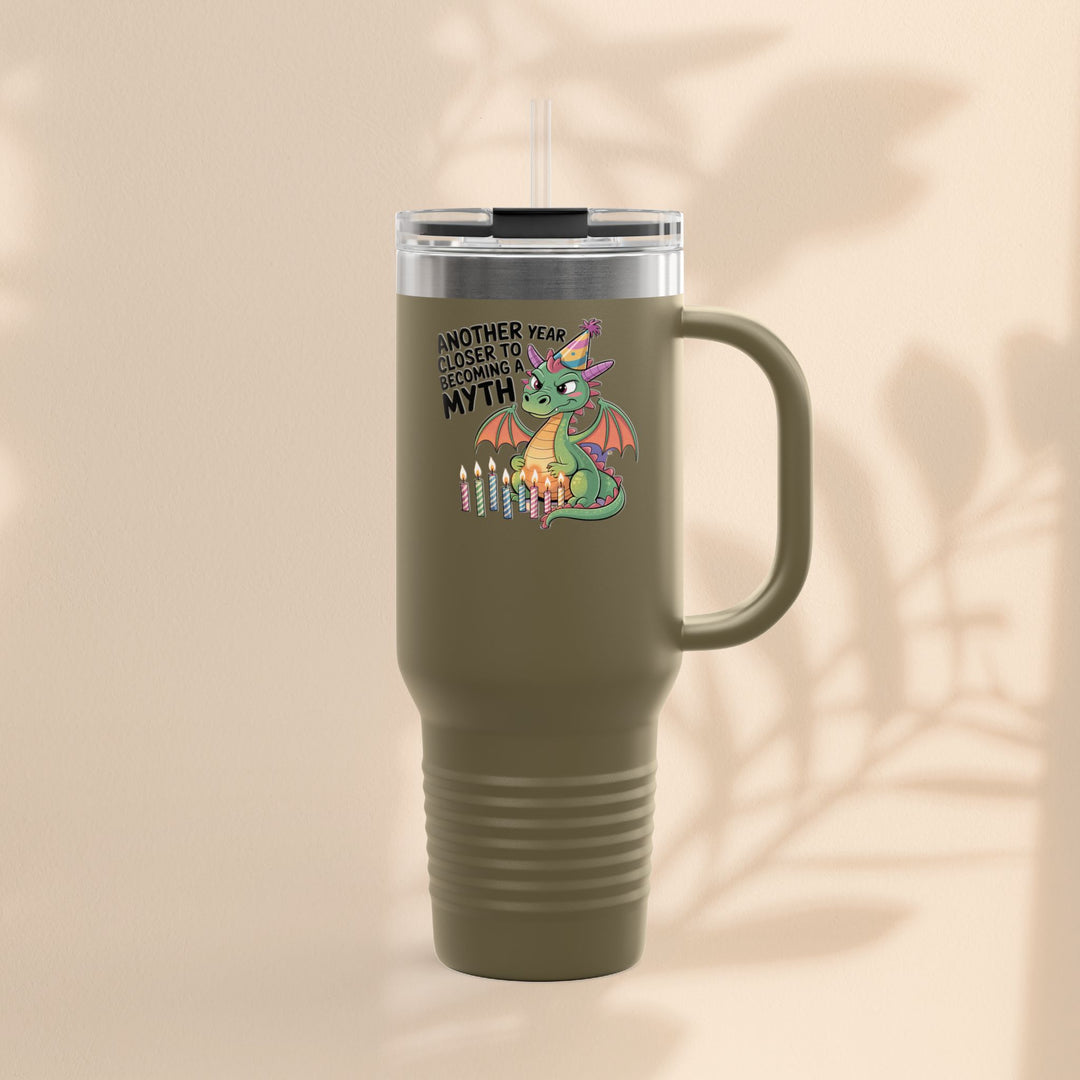 Dragon Insulated Travel Mug, 40oz, Dragon Birthday Tumbler