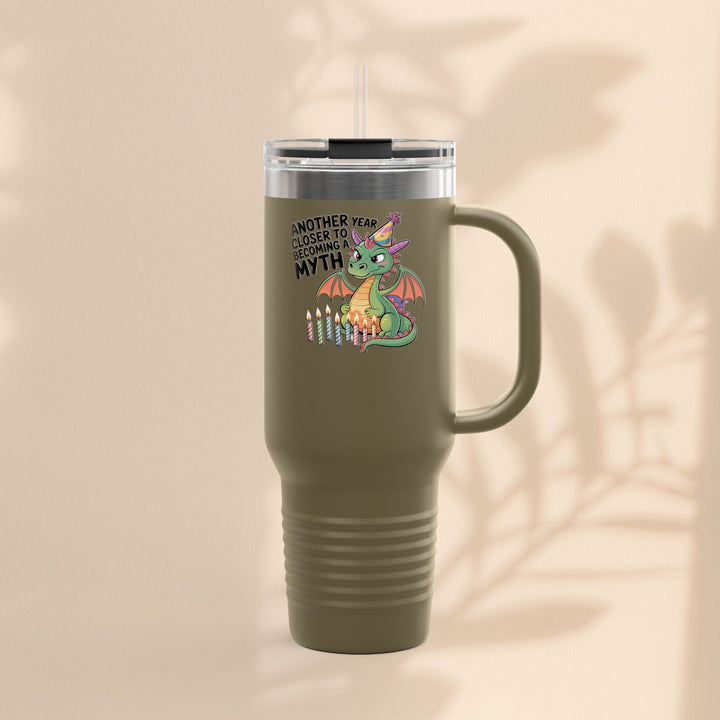 Dragon Insulated Travel Mug, 40oz, Dragon Birthday Tumbler