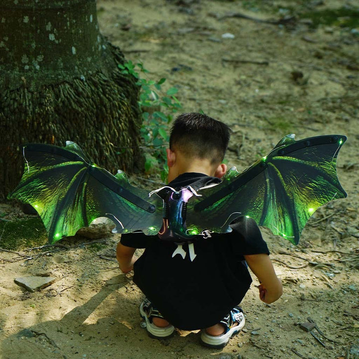 Light-Up Dinosaur Butterfly Wings – Battery-Powered Costume Accessory
