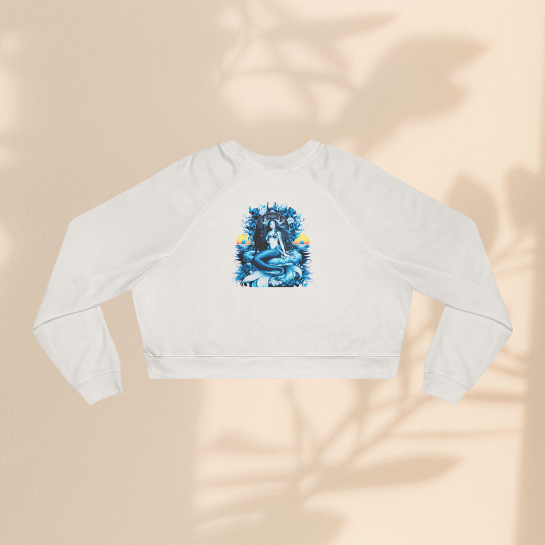 Majestic Mermaid Women's Cropped Fleece Pullover - Cozy Stylish Sweatshirt