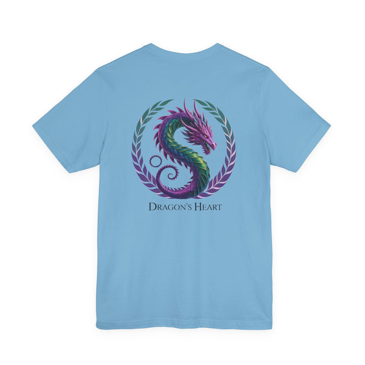 Mythical Dragon's Heart Unisex Tee, Fantasy Shirt, Gift for Gamers, Unique Dragon Design, Casual Wear, Dragon Lover's Apparel