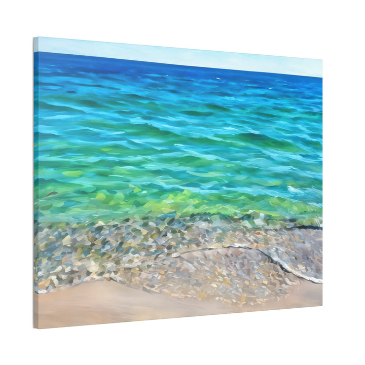 Coastal Serenity Seascape Canvas Art Print