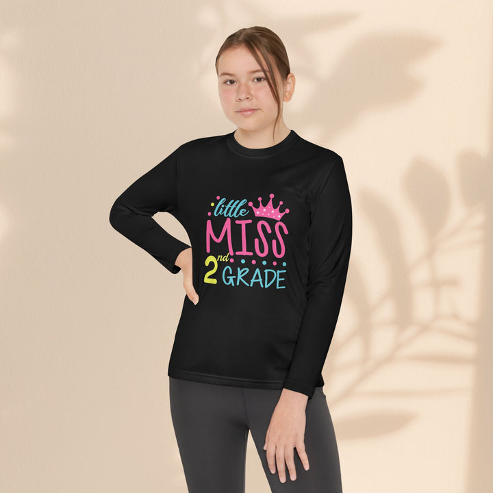 Youth Long Sleeve Birthday Tee, Kids' Birthday Shirt, Little Miss 2nd Grade Top, Tween Long Sleeve Shirt, Fun Celebration Apparel